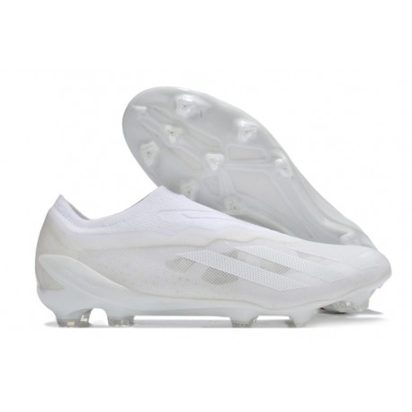 Adidas X Crazyfast.1 Sans Lacets Fg Pearlized - Blanc