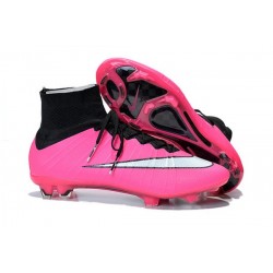 Nouveau Chaussure de Football Nike Mercurial Superfly CR FG Rose Blanc Noir