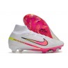 Chaussure Nike Zoom Mercurial Superfly IX Elite FG Blanc Rose