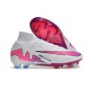 Chaussure Nike Zoom Mercurial Superfly IX Elite FG Blanc Rose Bleu