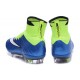 2015 Nouvelle Chaussure Nike Mercurial Superfly IV FG Blue Volt Blanc Noir