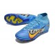 Chaussure Nike Zoom Mercurial Superfly IX Elite FG X Mbappe Bleu Baltique Blanc