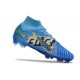 Chaussure Nike Zoom Mercurial Superfly IX Elite FG X Mbappe Bleu Baltique Blanc
