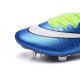 2015 Nouvelle Chaussure Nike Mercurial Superfly IV FG Blue Volt Blanc Noir