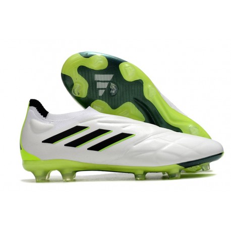 adidas Copa Pure+ FG Chaussures de Foot Blanc Noir Citron Lucide