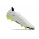 adidas Copa Pure+ FG Chaussures de Foot Blanc Noir Citron Lucide