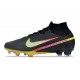 Chaussure Nike Zoom Mercurial Superfly IX Elite FG MR Noir Argentee