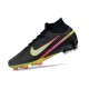 Chaussure Nike Zoom Mercurial Superfly IX Elite FG MR Noir Argentee