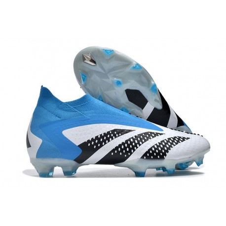 Chaussures adidas Predator Accuracy+ FG Blanc Bleu Noir