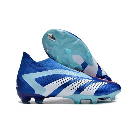 Chaussures adidas Predator Accuracy+ FG Royal Vif Blanc Bleu Bonheur