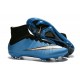 Nouveau Chaussure de Football Nike Mercurial Superfly CR FG Blanc Bleu Noir