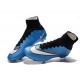 Nouveau Chaussure de Football Nike Mercurial Superfly CR FG Blanc Bleu Noir
