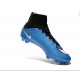 Nouveau Chaussure de Football Nike Mercurial Superfly CR FG Blanc Bleu Noir