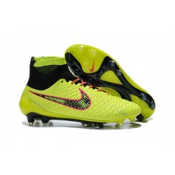 Coupe du Monde 2015 Crampons Nike Magista Obra FG Volt Orange Rose Noir