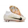 Chaussure Nike Zoom Mercurial Superfly IX Elite FG Blanc Or Noir