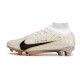 Chaussure Nike Zoom Mercurial Superfly IX Elite FG Blanc Or Noir