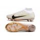 Chaussure Nike Zoom Mercurial Superfly IX Elite FG Blanc Or Noir