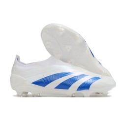 Crampons adidas Predator Elite LL FG Blanc Bleu