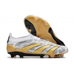 Crampons adidas Predator Elite LL FG Blanc Or Gris