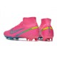 Nike Mercurial Superfly 7 Elite DF FG x Mbappe Rose Blanc Noir