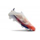 Crampons Adidas F50+ Laceless FG Advancement - Blanc Rouge Bleu