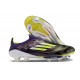 Crampons Adidas F50+ Laceless FG Fast Reborn - Violet Blanc Lucid Lemon