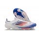 Crampons Adidas F50+ Laceless FG Advancement - Blanc Rouge Bleu