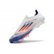 Crampons Adidas F50+ Laceless FG Advancement - Blanc Rouge Bleu