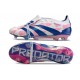 adidas Predator Foldover Tongue Elite FG Blanc Ftwr Bleu Solaire Rose Solaire