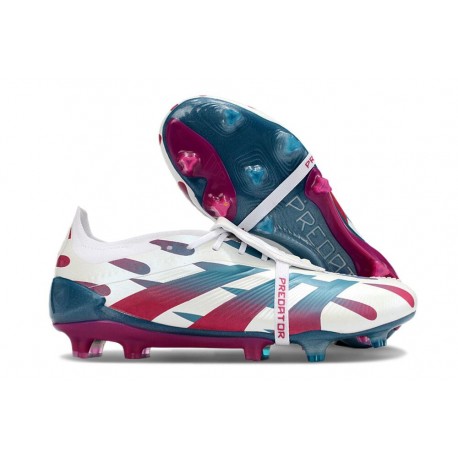 adidas Predator Foldover Tongue Elite FG Blanc Bleu Rouge