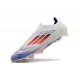 Adidas F50 Elite Sans Lacets FG Advancement - Blanc Bleu Rouge 
