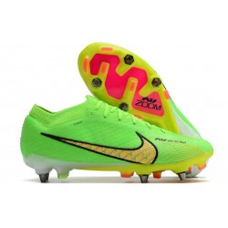 Nike Mercurial Vapor 13 Elite FG Mbappe Gris Vert Or