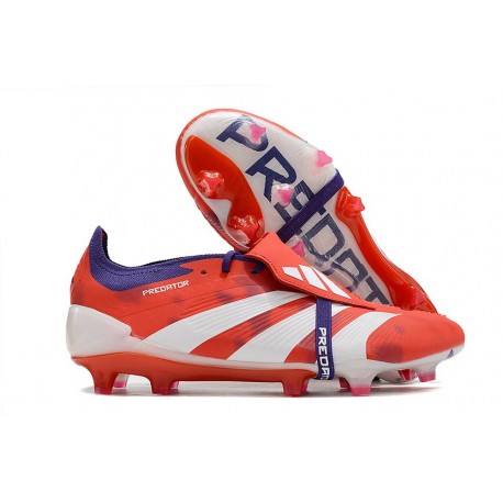adidas Predator Foldover Tongue Elite FG Rouge Blanc
