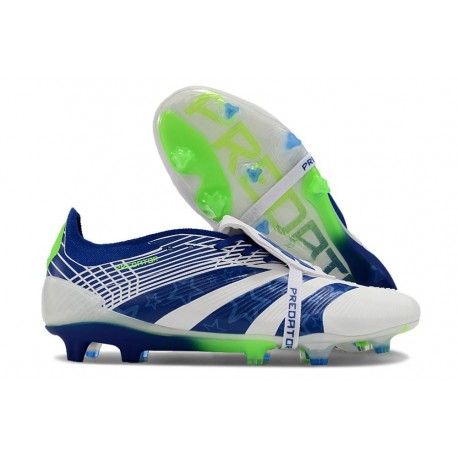 adidas Predator Foldover Tongue Elite FG Blanc Bleu Vert