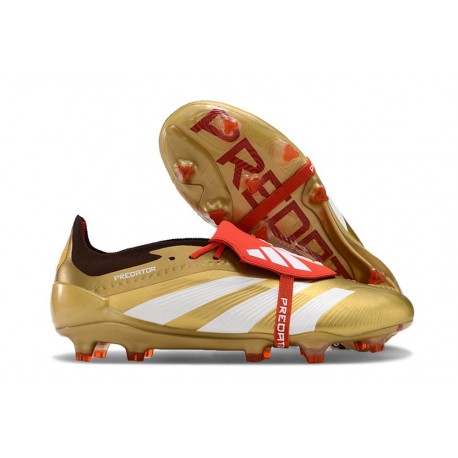 adidas Predator Foldover Tongue Elite FG Or Blanc Rouge