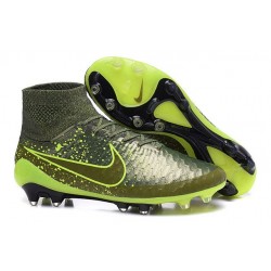 2015 Nouvelle Hommes Nike Magista Obra FG Power Clash Vert Noir