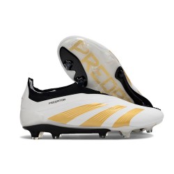 Crampons adidas Predator Elite LL FG Blanc Or