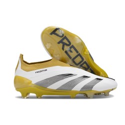 Crampons adidas Predator Elite LL FG Blanc Or Argent