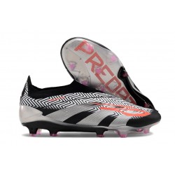 Crampons adidas Predator Elite LL FG Argent Noir Rouge