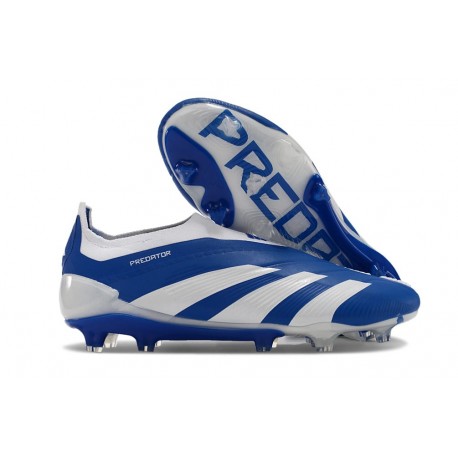 Crampons adidas Predator Elite LL FG Bleu Blanc