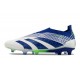 Crampons adidas Predator Elite LL FG Bleu Blanc Vert