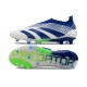 Crampons adidas Predator Elite LL FG Bleu Blanc Vert