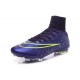 2015 Nouvelle Chaussure Nike Mercurial Superfly IV FG Cuir Vert Violet