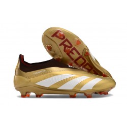 Crampons adidas Predator Elite LL FG Or Blanc