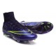 2015 Nouvelle Chaussure Nike Mercurial Superfly IV FG Cuir Vert Violet