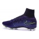 2015 Nouvelle Chaussure Nike Mercurial Superfly IV FG Cuir Vert Violet