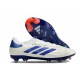 adidas Copa Pure II + FG Cuir Blanc Ftwr Bleu Lucide Rouge Solaire