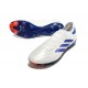adidas Copa Pure II + FG Cuir Blanc Ftwr Bleu Lucide Rouge Solaire