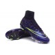 2015 Nouvelle Chaussure Nike Mercurial Superfly IV FG Cuir Vert Violet