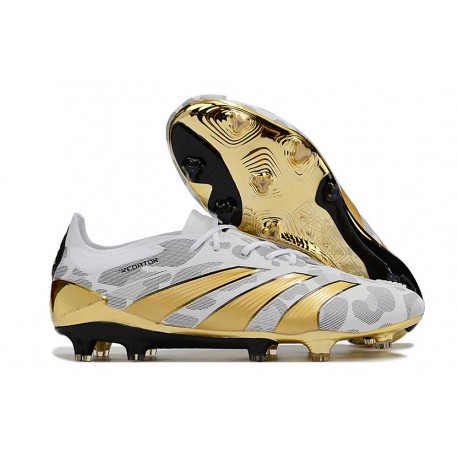adidas Predator Elite FG Neuf Blanc Or Gris